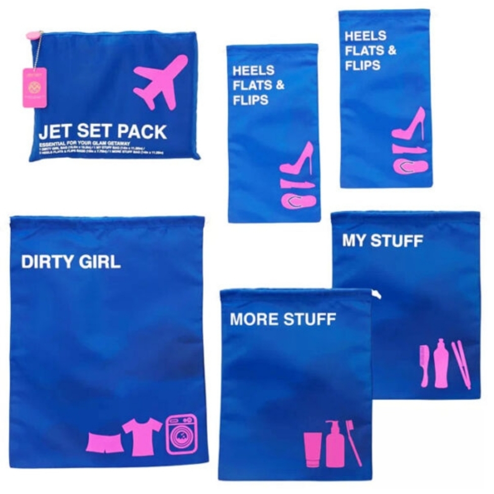 Macbeth Collection Jet Set Pack 5 Travel Packing Cubes Organizing NEVER USED